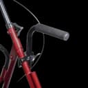 4 Wheel Rollator / Transport Chair drive™ Duet Burgundy Adjustable Height / Transport / Folding Aluminum Frame