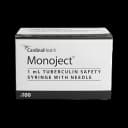 Safety Tuberculin Syringe with Needle Monoject™ 1 mL 1/2 Inch 28 Gauge Sliding Safety Needle Regular Wall