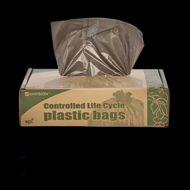 Controlled Life-Cycle Plastic Trash Bags, 30 gal, 0.8 mil, 30" x 36", Brown, 60/Box