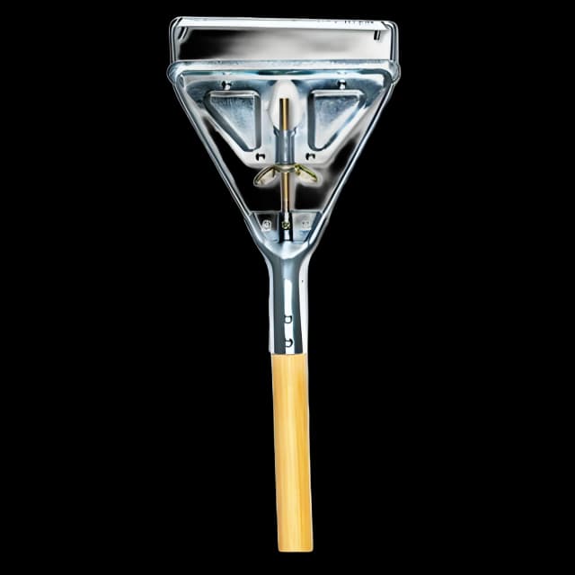 Quick Change Metal Head Mop Handle for No. 20 and Up Heads, 62" Wood Handle