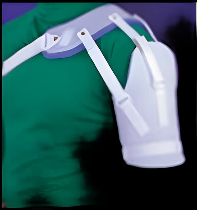 Shoulder Sling AliMed® Hemi-Shoulder Sling X-Small Polyethylene and Plastazote® Foam / Polyester Hook and Loop Strap Closure Right Shoulder