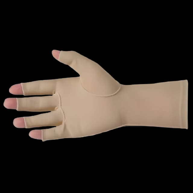 Compression Glove Edema Gloves 2 Open Finger Medium Over-the-Wrist Length Left Hand Lycra® / Spandex