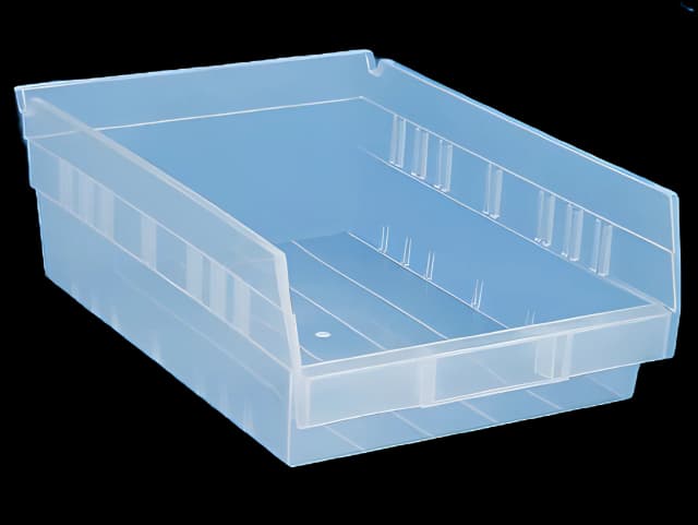 Uline Medical Shelf Bin - Clear, FDA Compliant Storage
