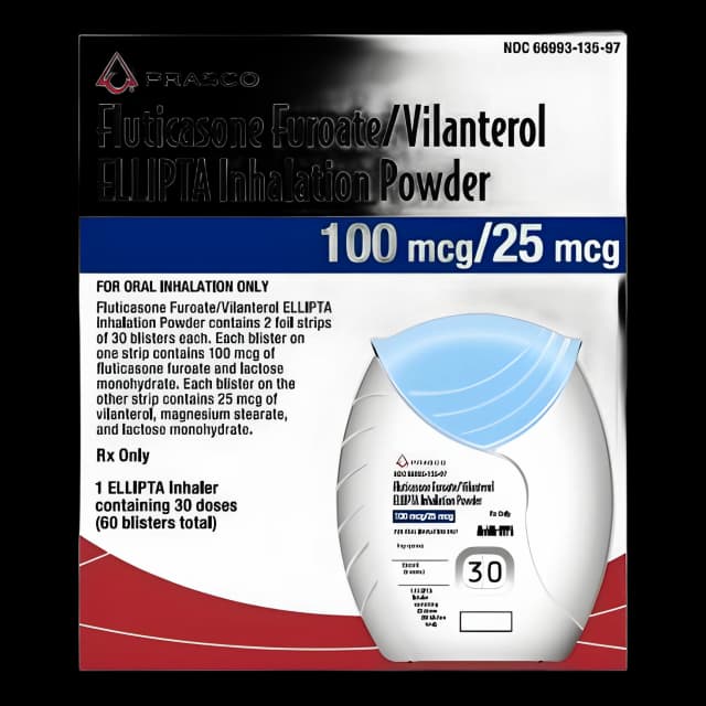 Fluticasone Furoate / Vilanterol ELLIPTA 100 mcg - 25 mcg Powder Metered-Dose Inhaler 30 Doses