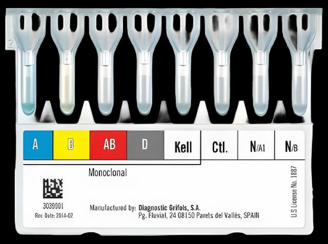 DGgel® 8 ABO/Rh+Kell Blood Typing Kit - 50 Tests