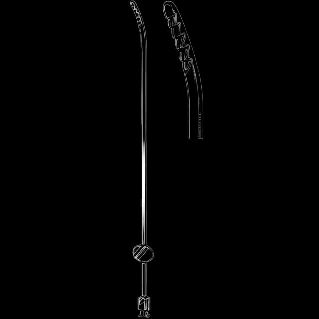 Endometrial Biopsy Curette Sklar® Novak 9-1/2 Inch Length Single-ended Handle 4 mm Tip Curved Round Tip with Sharp Serrated Teeth