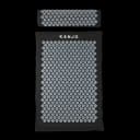 Kanjo Accupressure Mat Set Large Black / White Cotton-Linen Fabric / Memory Foam / Plastic Mat: 24 X 34 Inch / Pillow: 6 X 22 Inch