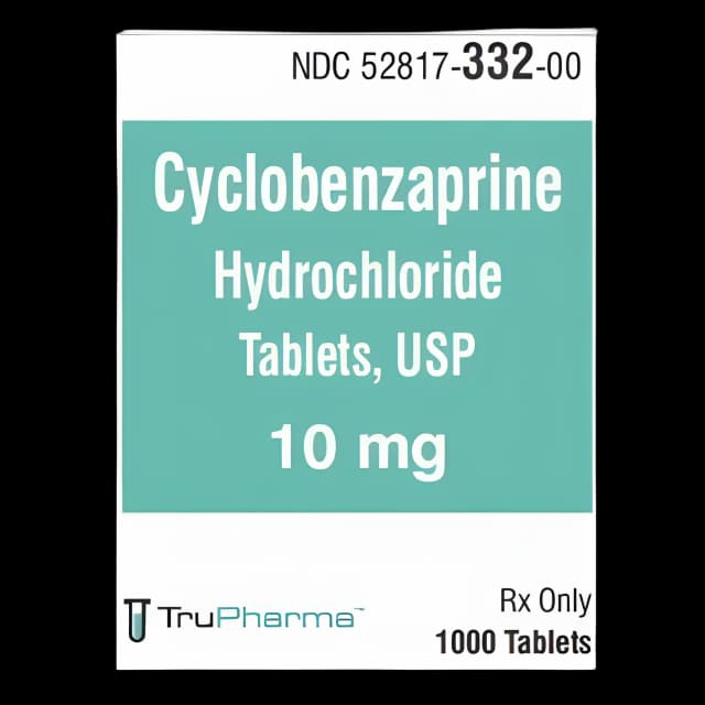 Cyclobenzaprine 10mg Tablets by Trupharma - 1000 Count