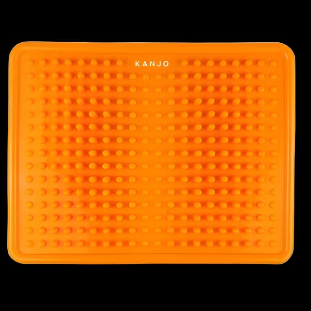 Kanjo Accupressure Foot Mat Orange PVC Plastic 10-1/2 X 13-1/2 Inch