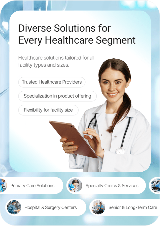 Diverse Solutions for Every Healthcare Segment
