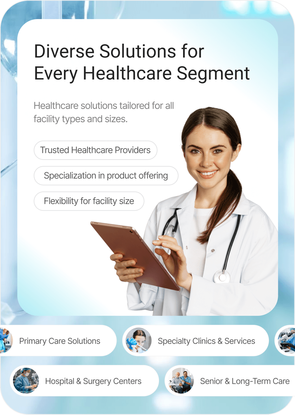 Diverse Solutions for Every Healthcare Segment